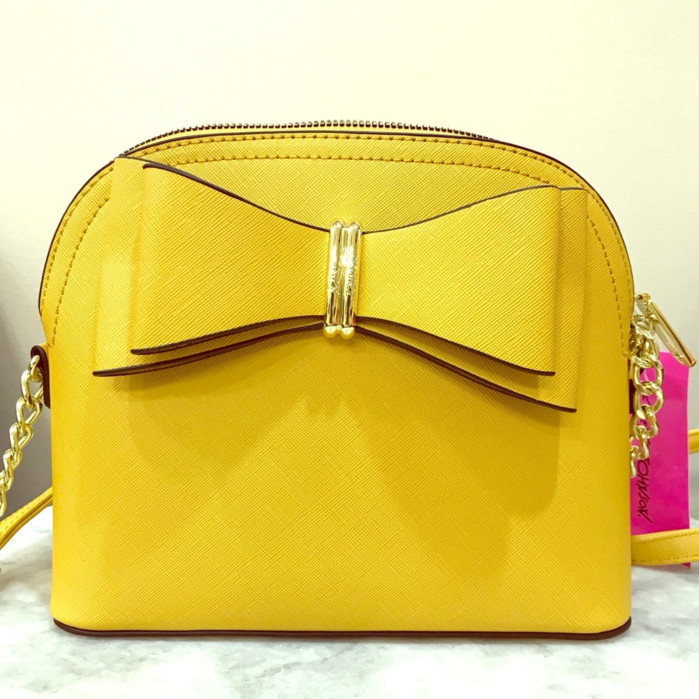 Betsey Johnson Bag Mustard Yellow Dome